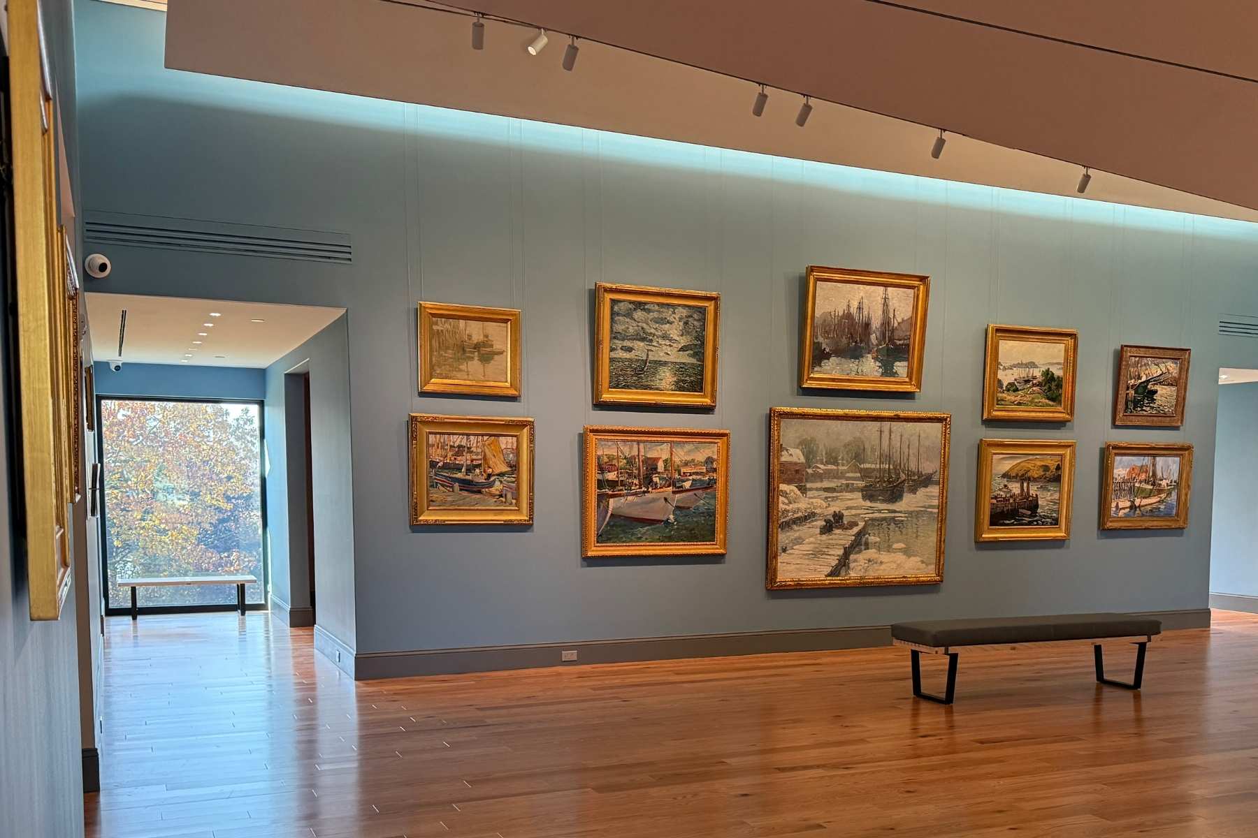 Artwork displayed on the walls of the Westerly Museum of American Impressionism