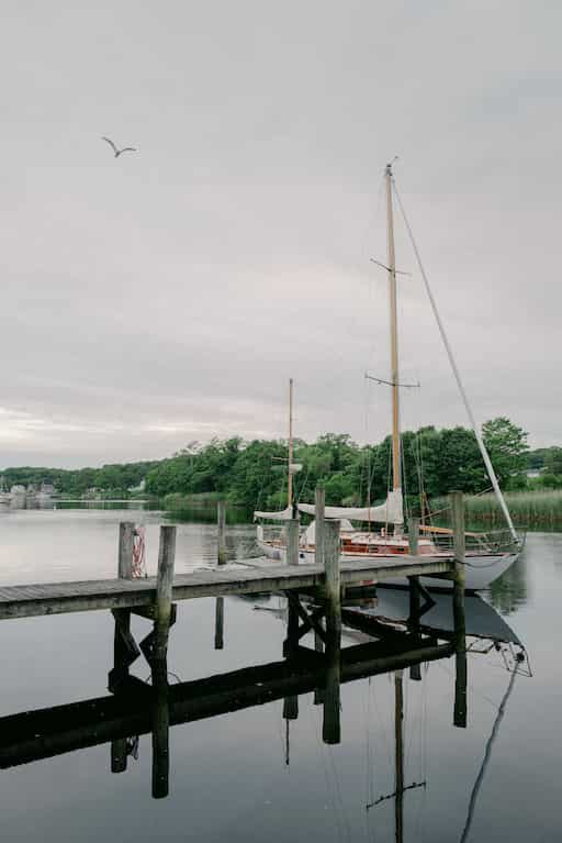 A private dock at our New England bed and breakfast
